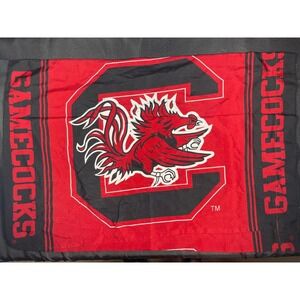 South Carolina Gamecocks Pillowcase NCAA Standard Size Red Black Logo Bedding